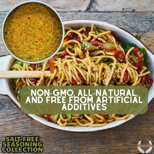 Gustus Vitae | Salt-Free Seasoning Gift Set of 6 | Gourmet Spice Blends | Natural Ingredients | Luxury Gift Set | Non GMO | Salt Free | No MSG | No