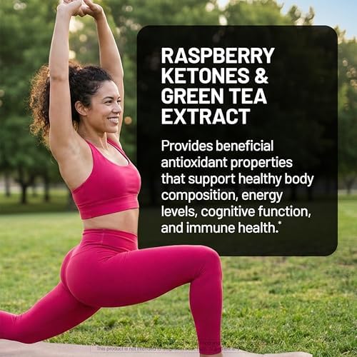 NatureWise Raspberry Ketones Plus with Green Tea Extract, Cayenne Pepper & Acai Berry - Supports Weight Management