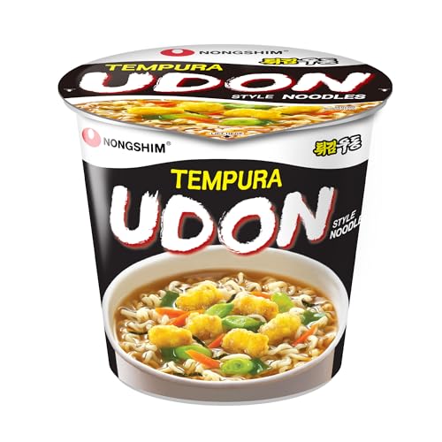 Nongshim Tempura Udon Style Instant Ramyun Noodle Cup with Soup Mix, Microwaveable, 2.64 OZ (Pack of 6)