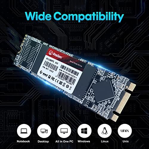 KingSpec 1TB M.2 SATA III 2280 SSD, NOT for NVMe Slots | SATA3 6Gb/s, B+M Key, Up to 550MB/s, Internal Solid State Drives for Laptop / Desktop Upgrades