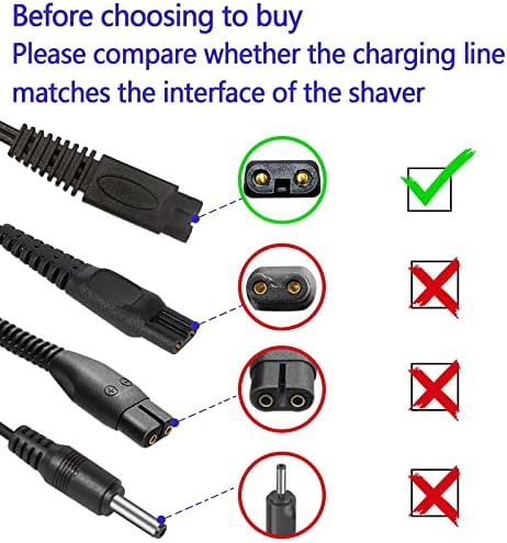 Shaver Charger for Solo Men's Rechargeable Full Body Hair Trimmer Replacement Electric Shaver Charging Cable 5V USB Charger with Cleaning Brush(1 Packs)