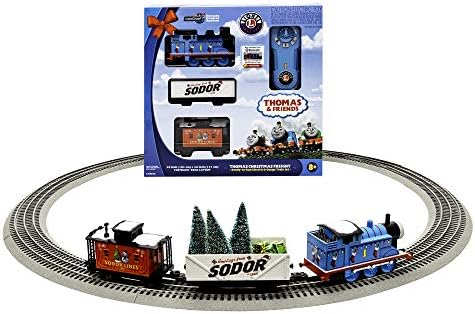 Lionel Thomas & Friends Christmas Freight Electric O Gauge Bluetooth Train Set with Remote, Blue,red and White