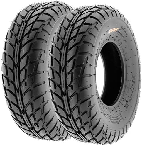 SunF A021 TT Road Go ATV UTV Flat Track & Asphalt Tires 19x6-10 Front & 225/45-10 Rear, 6 PR, Set of 4