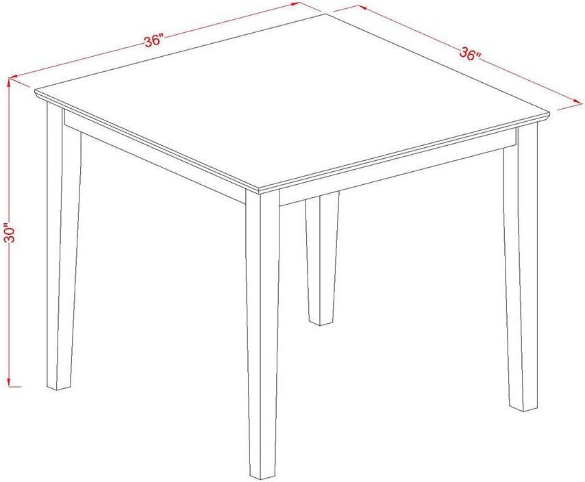 East West Furniture OXT-ANA-T Oxford Square Dining Table for Small Spaces, 36x36 Inch, Natural