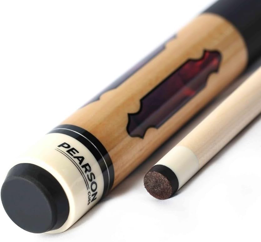 PEARSON Cues League Series Pool Cue Stick Maple Wood Billiard Cue with Leather Grip, Stainless Steel Joint