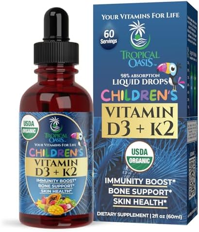Premium Liquid Multivitamin For Kids | Sugar Free Kids Vitamins | 100% DV of 14 Vitamins for Kids | Multivitamin for Children Ages 4+ | Great Tasting, Non-GMO, Max 98% Absorption Rate- 16 oz, 32 Serv