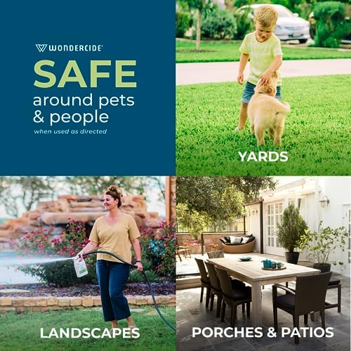 Wondercide - Outdoor Pest Control Spray Concentrate - 16 oz | With Natural Essential Oils - Mosquito, Ant, Roach, and Insect Killer, Treatment, and Repellent - Safe for Pets, Plants, Kids