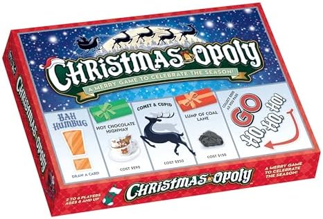 Late for the Sky Christmas-Opoly Board Game - Family Holiday Party Game for 2-6 Players, Ages 8+, Festive Collect-and-Trade Play