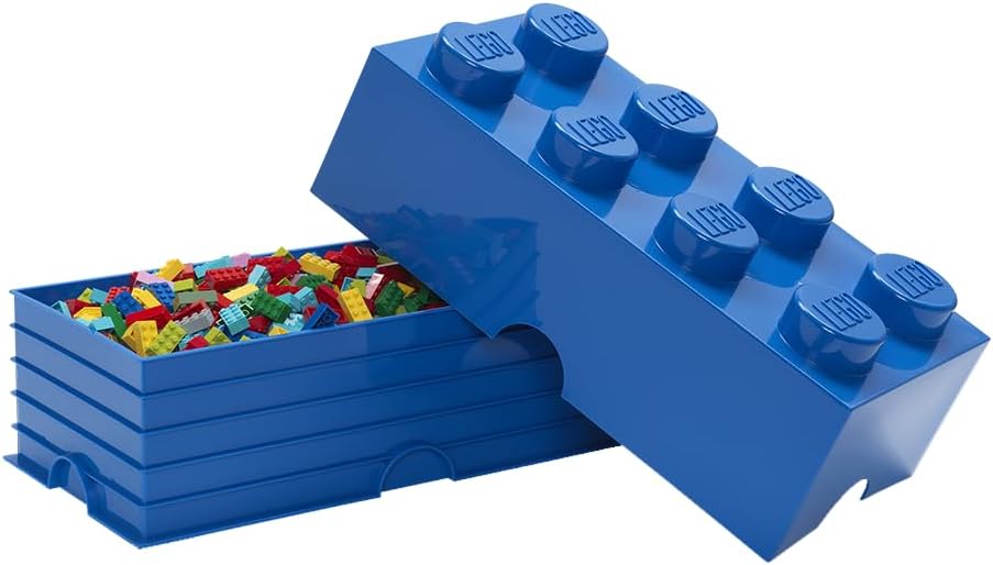 LEGO Storage Brick 8 12.1 L Storage Box with Lid Pink | Durable PVC-free plastic container for bricks, toys and clothes. Compatible with LEGO Brick Drawers and other 8-stud bins