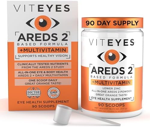 Viteyes AREDS 2 Powder + Multivitamin All-in-One, Macular Protection, Alternative to AREDS 2 chewables, No Pills, Lutein & Zeaxanthin