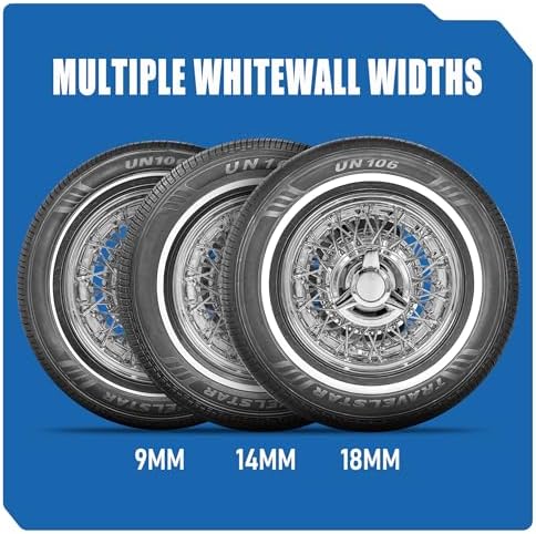 Travelstar UN106 All Season 215/70R15 18mm White Wall Radial Passenger Car Tire- 215/70-15 98T + Three-Year Road Hazard Warranty Included 215/70/15 (Tire Only)