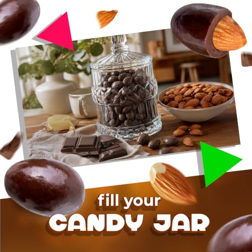 Dark Chocolate Covered Almonds, Chocolate Covered Nuts, 2 Lb Bag