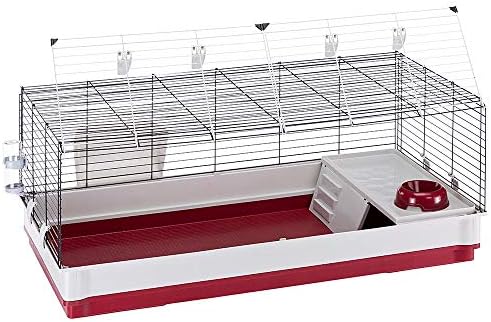 Ferplast Krolik Green Rabbit Cage Deluxe | Rabbit Cage Includes All Accessories & Measures 39.4L x 23.6W x 19.7H & Includes All Accessories | 1-Year Manufacturer's Warranty