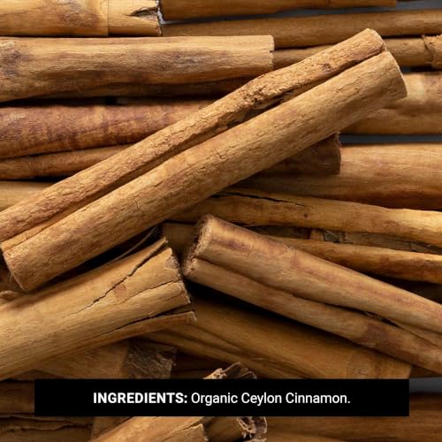 Frontier Co-op Organic 3" Ceylon Cinnamon Sticks, 1lb - Bulk Cinnamon Sticks for Crafts, Drinks, Holiday Recipes, Cinnamon Powder and More