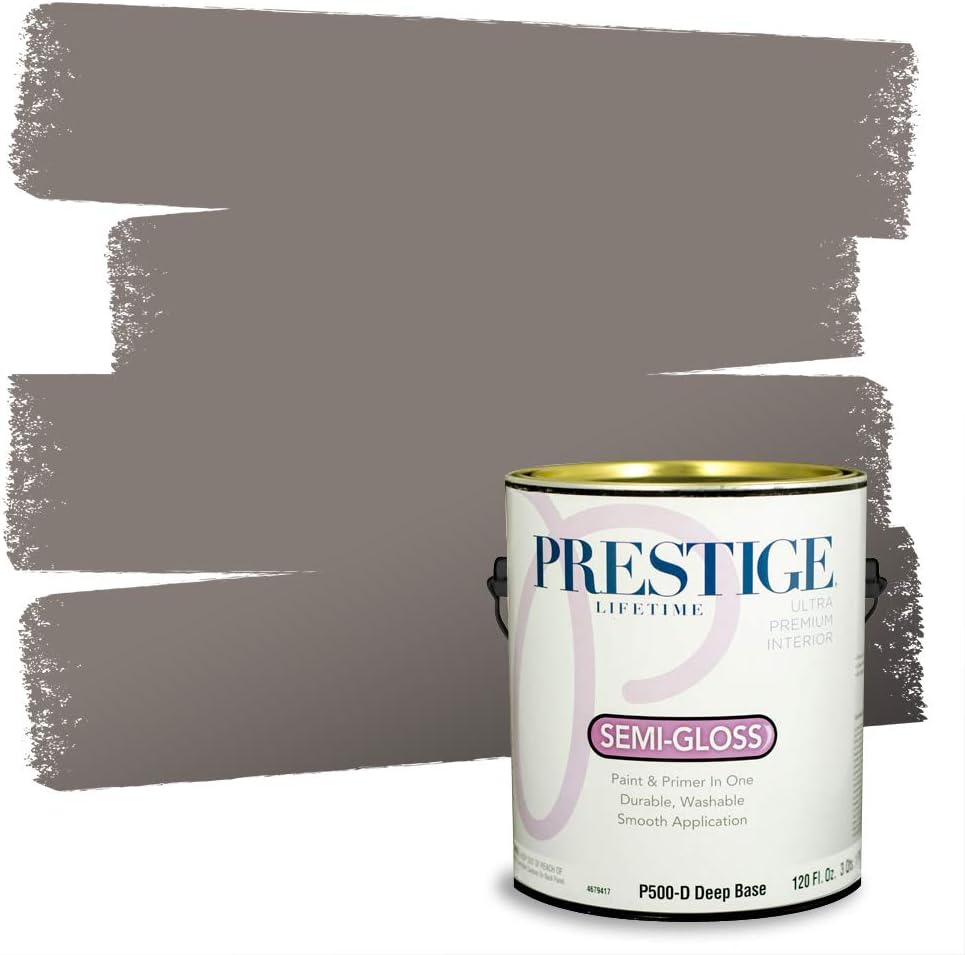PRESTIGE Paints Exterior Paint and Primer In One, 1-Gallon, Satin, Comparable Match of Sherwin Williams* Socialite*