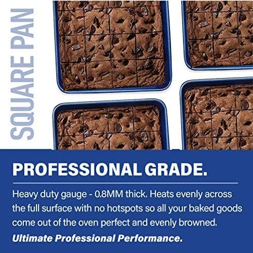 Granitestone Blue Nonstick 9.7in x 5.75in x 2.8in Loaf Pan, Oven Safe up to 500F, Dishwasher Safe