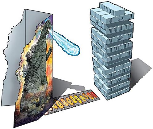Jenga: Godzilla Extreme Edition | Based on Classic Monster Movie Franchise Godzilla | Collectible Jenga Game | Unique Gameplay Featuring Movable