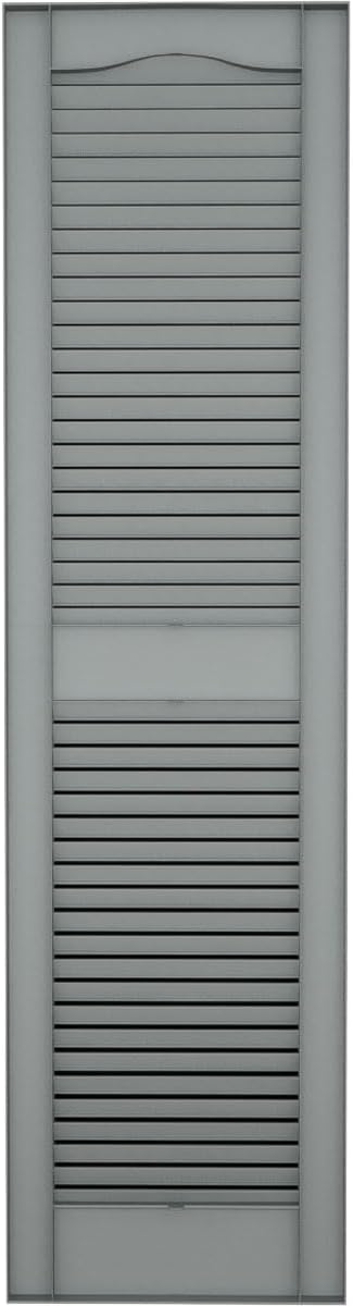 14 1/2"W x 60"H EverColor Open Louver Exterior Vinyl Shutters, w/Installation Shutter-Lok's & Matching Screws (Per Pair), Black