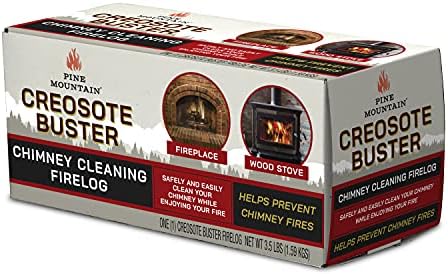 Pine Mountain Creosote Buster Firelog, 3.5 lb, Chimney & Fireplace Safety | Reduces dangerous creosote buildup; single-use safety firelog; compatible with all wood-burning fireplaces