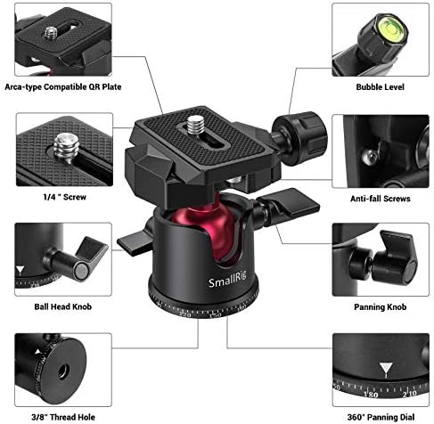 SmallRig Mini Ball Head with 360° Panoramic & Quick Release Plate - BUT2665