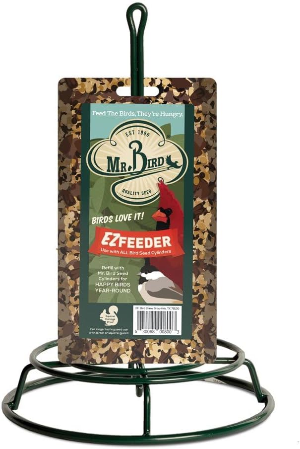 EZ Feeder | Seed Cylinder Holder for Large and Small Cylinders | Bird Feeder | Backyard Birdfeeding | Wild Bird Food