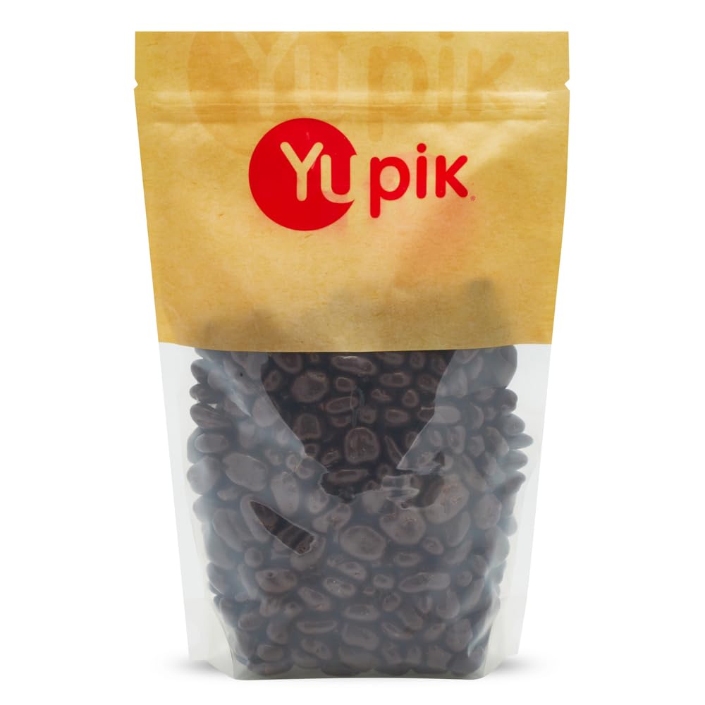 Yupik Dark Chocolate Covered Cherries, 60% Cacao, 2.2 lb (35.2 oz), Kosher, Dried Fruits, Dried Cherries Dipped in Rich Dark Chocolate, Smooth & Chewy, Chocolate Candy, Sweet Snacks