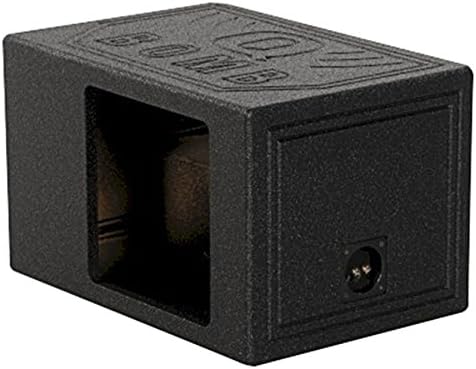 QPower QBOMB Single 12-Inch Speaker Box – Side-Ported Design with Black Bed Liner – Compatible with Kicker L7 Subwoofer