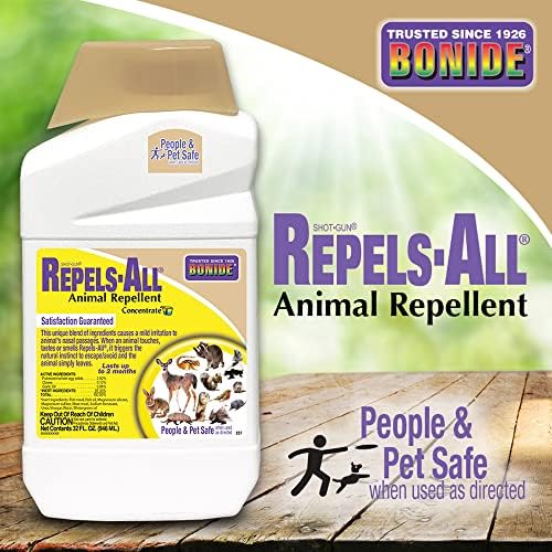 Bonide Repels-All Animal Repellent, 128 oz Concentrate | Outdoor Pest Control, Deter Deer from Garden, People & Pet Safe