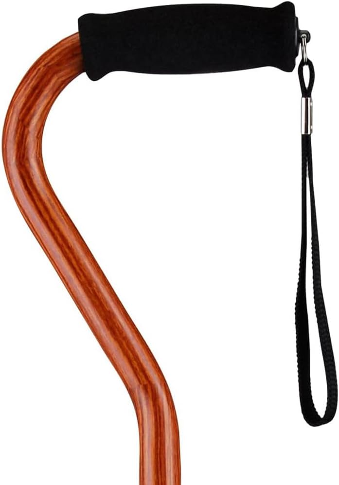 NOVA Designer Walking Cane with Offset Handle, Lightweight Adjustable Walking Stick with Carrying Strap, “Maui Flowers” Design
