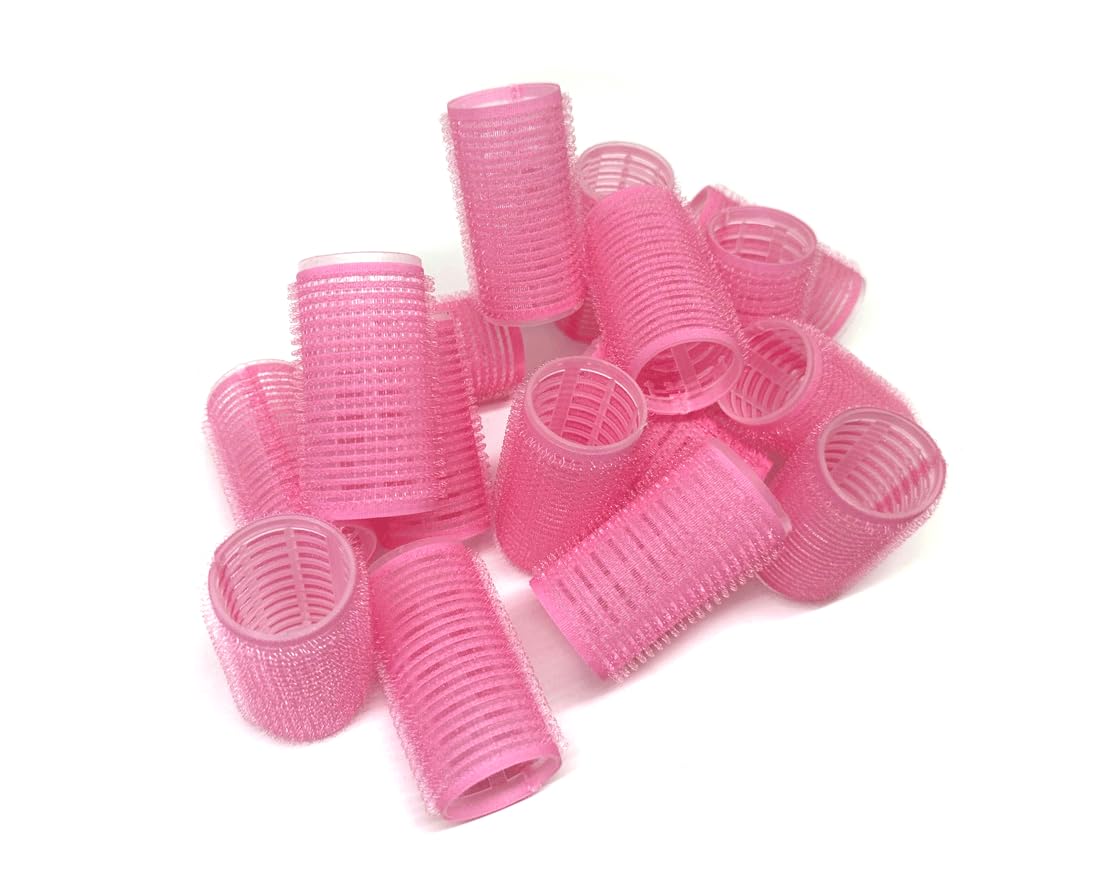 Set of 16 - Medium Size Self Grip Hair Rollers Pro Salon Hairdressing Curlers