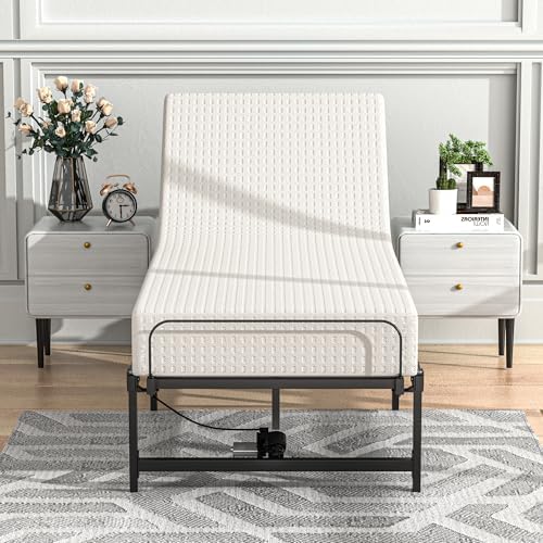 Adjustable Bed Frame Twin XL Electric Adjustable Bed Base | Head & Foot Incline, Ultra Quiet Motor, Remote Control, Fits Most Mattresses, Reduces Snoring & Boosts Circulation