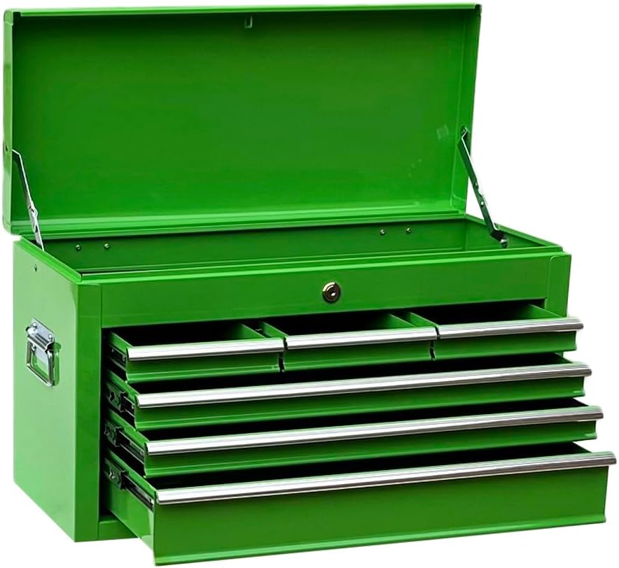 Workington Portable Metal Tool Chest with 6 Drawers, 24" 6-Drawer Tool Chest Cabinet with Ball Bearing Drawer Slides
