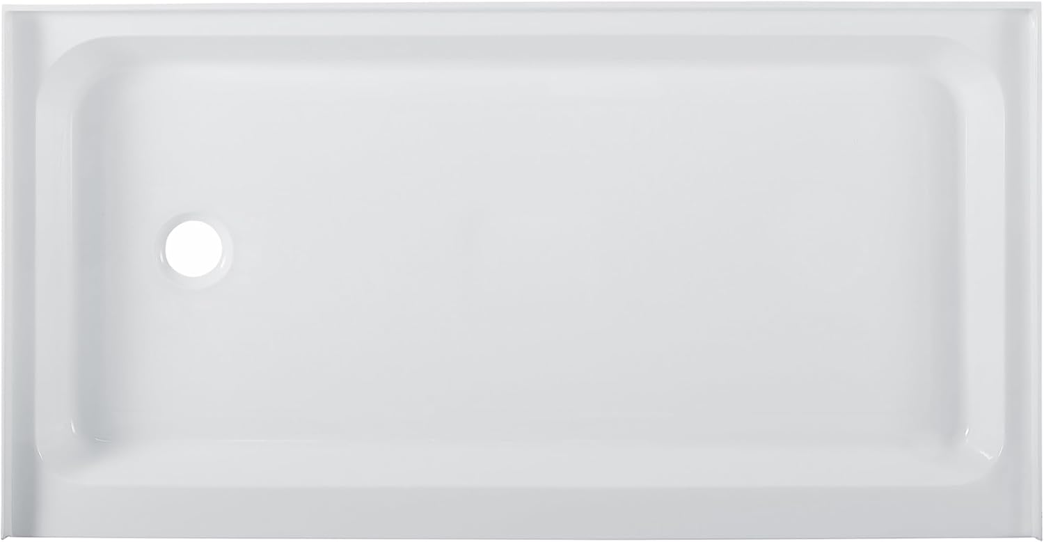 Voltaire 60" x 32" Single-Threshold, Right-Hand Drain, Shower Base in Gray