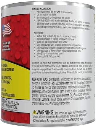 Flex Seal Liquid, Rubber Coating Sealant, Waterproof, Flexible, Breathable, and UV Resistant, Roof Repair, Basements, RV, Campers, Trailers, Marine