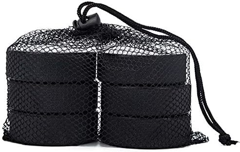 18 Pack Ice Hockey Pucks with 3 Reusable Mesh Bag, Official Regulation, Diameter 3", Thickness 1", 6oz, Black