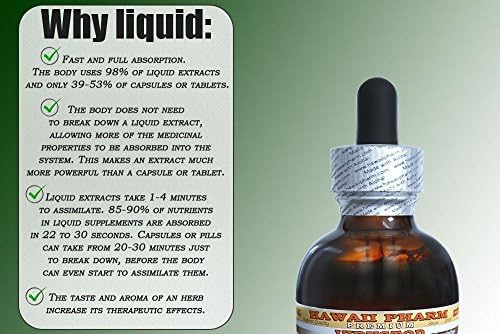 Hawaii Pharm Spirulina Alcohol-Free Liquid Extract, Professional Grade, Small Batch Crafted Spirulina (Arthrospira platensis) Dried Algae Glycerite Natural Herbal Supplement, 2 fl.oz