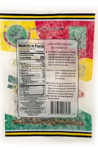 OldMan Que Huong Pho Spice Seasoning Mix – GIa Vi Nau Pho Bac – 1.5 oz (43g) Vietnamese Soup Broth Spice Kit – Includes Spice Pouch for Pho
