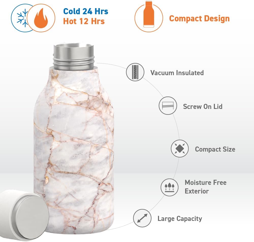 Urban Insulated and Double Walled Stainless Steel Bottle 16 Ounce by Asobu (Pastel Blue)
