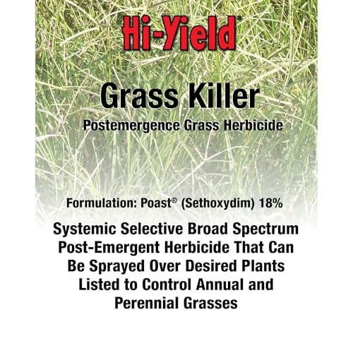 Hi-Yield (31134) Grass Killer Postemergence Grass Herbicide, 8 oz | Fluazifop-P-butyl selective herbicide - Post-emergent grass killer safe to use over ornamentals - Landscapers