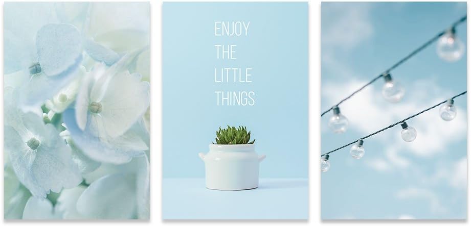 wall26 Canvas Prints Wall Art - Ocean Themed 3 Panel Wall Art with Wave,Anchor and Rudder - 16"x24" x 3 Panels