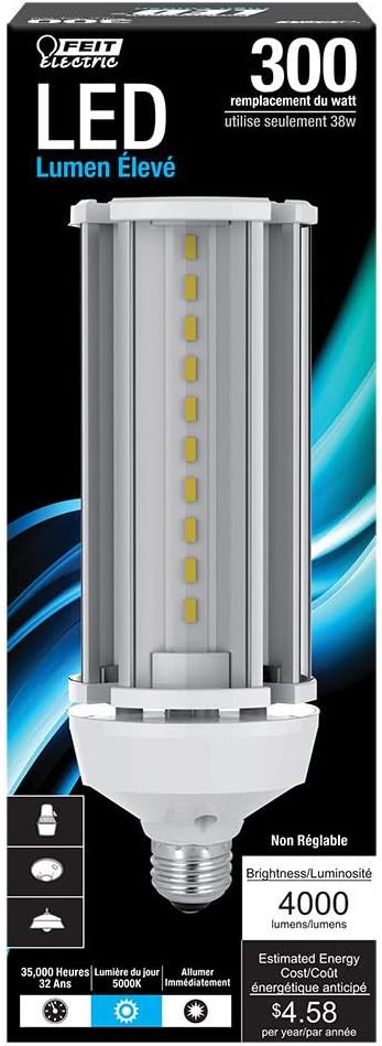 Feit Electric C4000/5K/LED LED Light Bulb, Yard, Yard Light