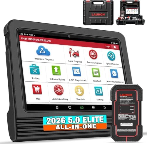 LAUNCH X431 PRO V5.0, 2026 New Bluetooth Bidirectional Scan Tool, ECU Code | 38+ Services, All-in-One Full System Automotive Scanner Diagnostic Tool