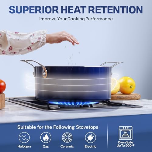 GRANITESTONE 20 Pc Kitchen Pots and Pans Set Non Stick Cookware Set, Kitchen Cookware Sets with Deep Frying Pan Set, Bakeware, & Steamer