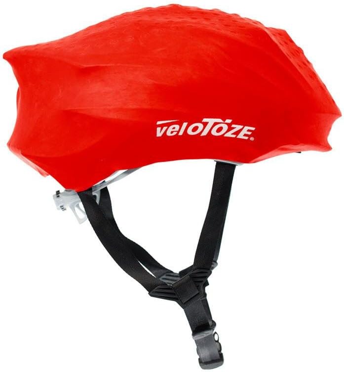 veloToze Cycling Helmet Cover, fits Most Bike Helmets - Keeps Wind, rain and Sun Away from Head; Bright Colors for Visibility