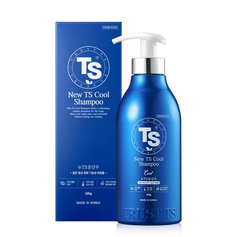 TS New TS Cool Shampoo | Cooling Korean Shampoo with Mint & Tea Tree Oil | Hair Loss Care with Dexpanthenol