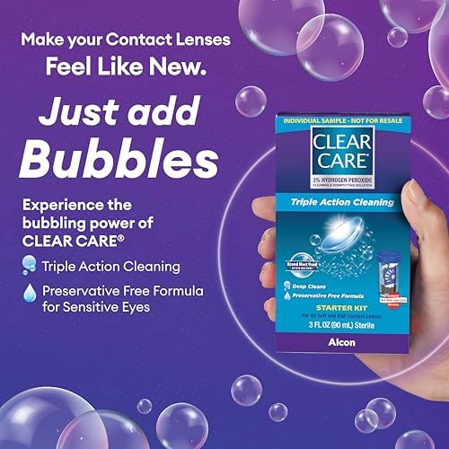CLEAR CARE Plus Cleaning & Disinfecting Contact Lens Solution, 3 Fl Oz