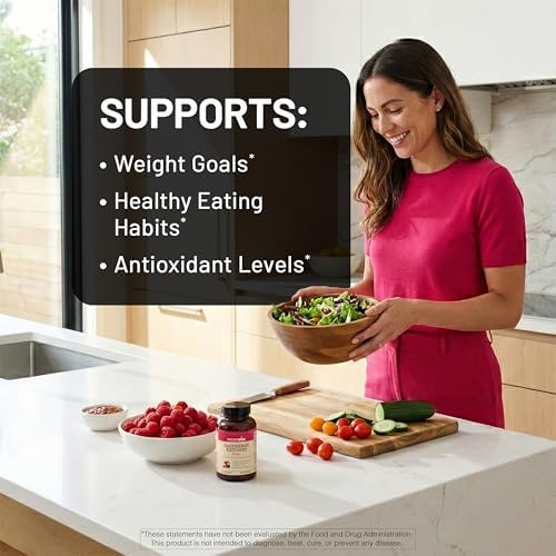 NatureWise Raspberry Ketones Plus with Green Tea Extract, Cayenne Pepper & Acai Berry - Supports Weight Management