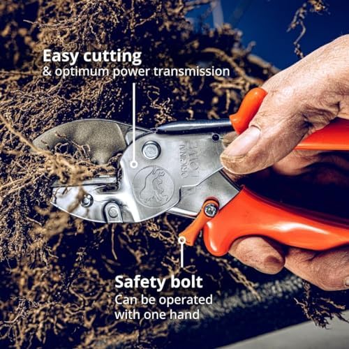 Original LÖWE Professional Anvil Pruner Garden Tools 1.104 | Robust & Sharp Hedge Trimmer | Use As Pruners, Garden Shears, Heavy Duty Handheld