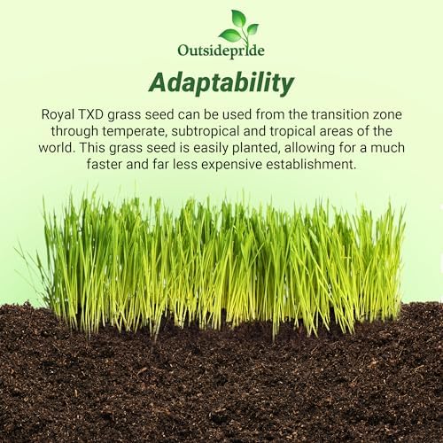 Outsidepride Royal TXD Bermuda Grass Seed Blend - 1 lb. Warm Season, Fast Growing Turf Grass Seeds: Heat & Drought Tolerant, Ideal for Home Lawns & Sports Fields, Dense & Lush Green Coverage