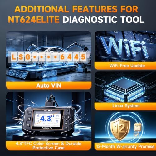 2026 FOXWELL NT624 Elite OBD2 Scanner, All-System 8 Resets Code Reader